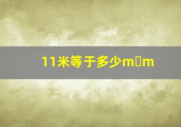 11米等于多少m m